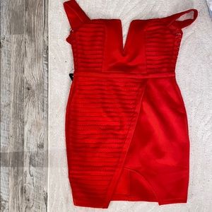 Red cocktail rarelondon cocktail dress
